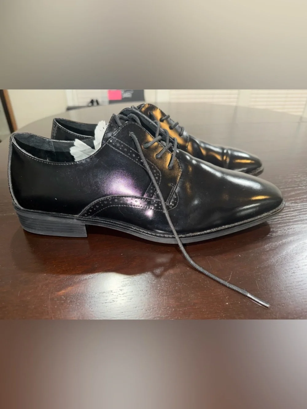 Stacy Adams Sleep resistant Classic‎ Men's Black Leather Lace-Up Dress Shoes